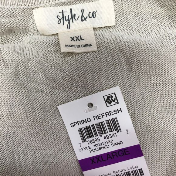 NWT Style & Co Women Short Sleeve Blouse Knit Top Size XXL 2XL Viscose B226 -3 - Picture 6 of 13